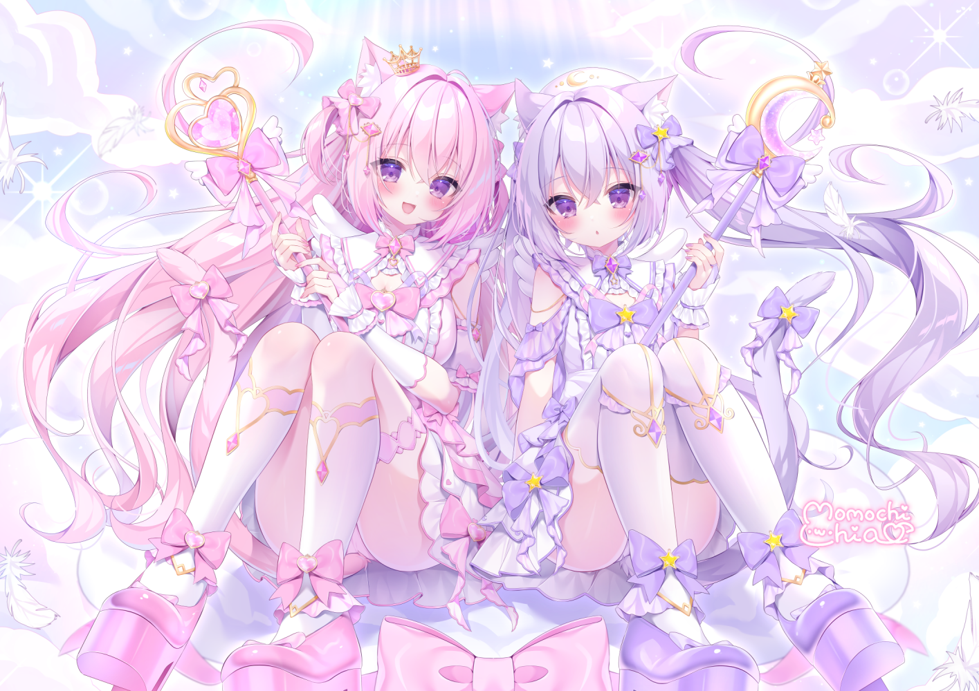 云朵上的两位魔法少女
